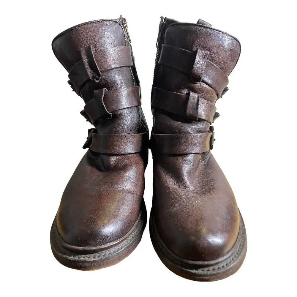Frye Valerie Shearling Strappy Ankle Boot 8.5B